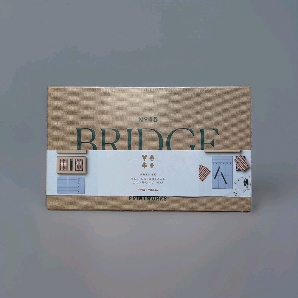 Printworks Classic Bridge Set Coffee Table Game New Sealed Travel